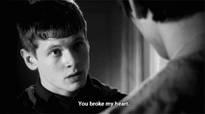 Two Men Talking You Broke My Heart GIF