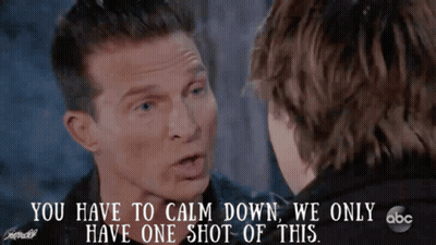 Two Men Talking You Have To Calm Down We Only Have One Shot Of This GIF