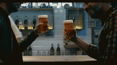 Two Men Toasting With IPA Beer GIF