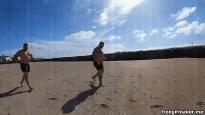 Two Men Walking On Beach Freegifmaker GIF