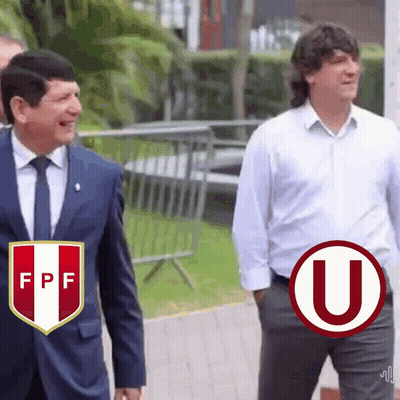 Two Men Walking: Suit And White Shirt With U GIF