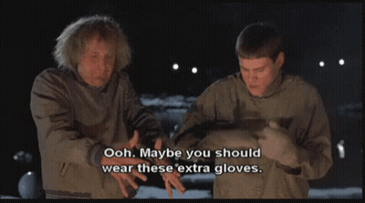 Two Men Wearing Gloves GIF