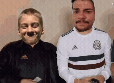 Two Men: White Adidas And Black Jacket GIF