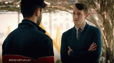 Two Men With Arms Crossed #Zoeysplaylist GIF