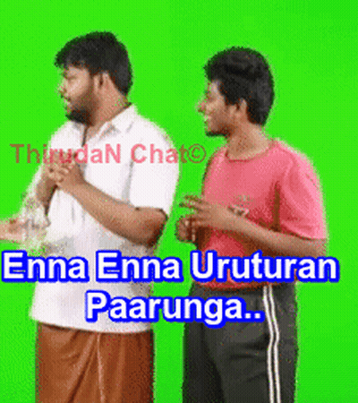 Two Men With Enna Enna Urutaran Paarunga GIF