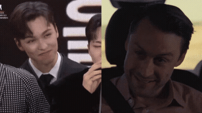 Two Men With Eyes Closed GIF