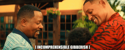 Two Men With Incomprehensible Gibberish GIF