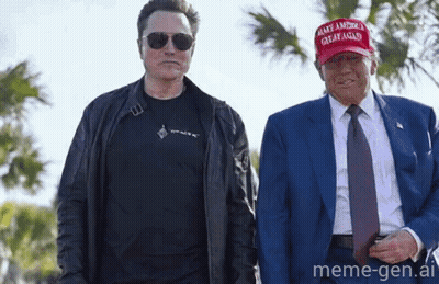 Two Men With Make America Great Again Hat GIF