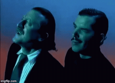 Two Men With Oh Yeah Text GIF