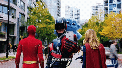 Two Men With Red Lightning GIF