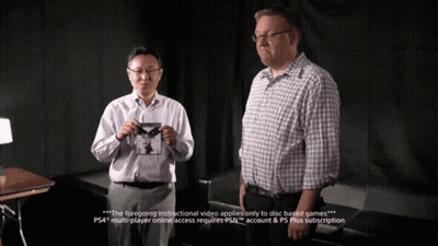 Two Men With The Foregoing Instructional Video Applies Only To Disc Based Games GIF