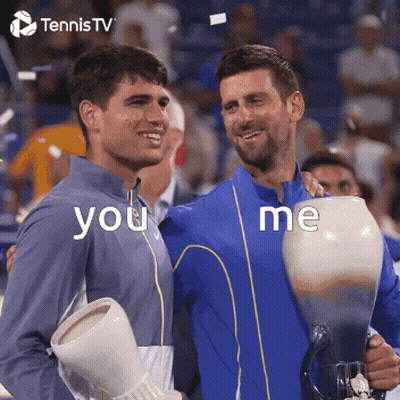 Two Men With You Me Text GIF