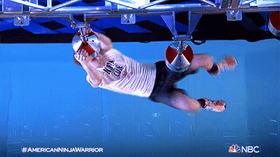 Two Men Wrestling In Cage With UFC Logo GIF