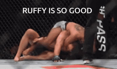 Two Men Wrestling In Ring Ruffy Is So Good GIF