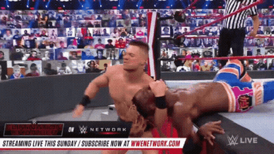 Two Men Wrestling In Ring Streaming Live Sunday Subscribe Now At WWENetwork GIF