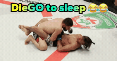 Two Men Wrestling In Ring With Diego To Sleep GIF