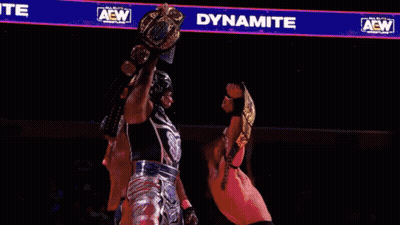 Two Men Wrestling In Ring With Referee GIF