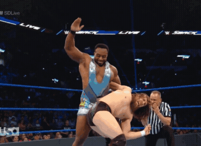 Two Men Wrestling In Ring With USA Logo GIF