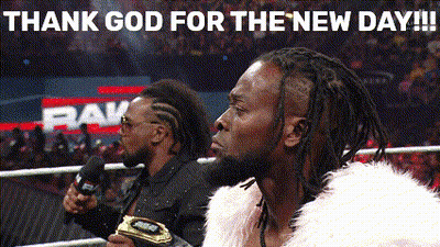 Two Men Wrestling Thank God For New Day GIF