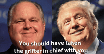 Two Men You Should Have Taken The Grifter In Chief With You GIF