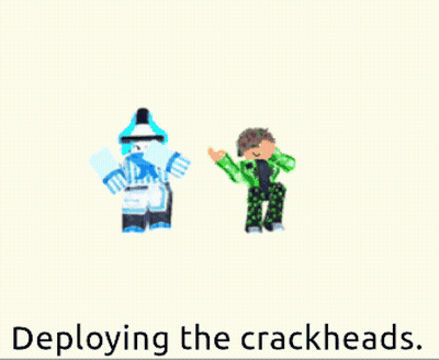 Two Minecraft Characters Deploying The Crackheads GIF