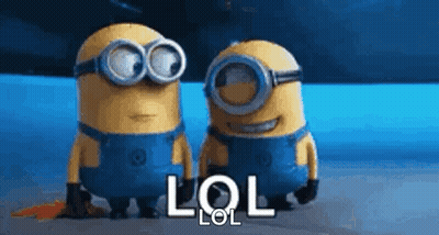 Two Minions Wearing Goggles And Overalls GIF