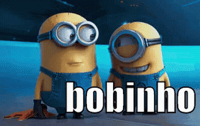 Two Minions Wearing Goggles With Bobinho GIF