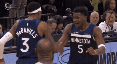 Two Minnesota Basketball Players Shake Hands GIF