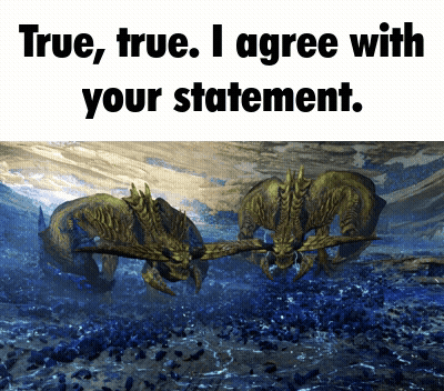 Two Monsters Fighting Water True True I Agree GIF