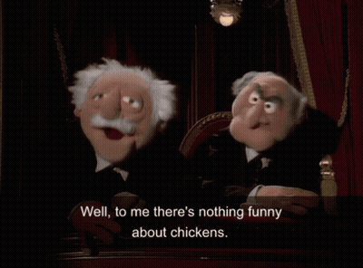 Two Muppets Sitting In Dark Room GIF