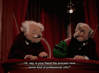 Two Muppets Talking About Avocado Critic GIF