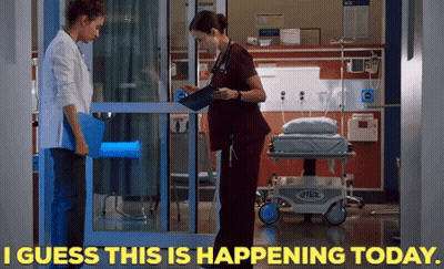 Two Nurses Saying I Guess This Is Happening Today GIF