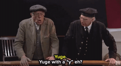 Two Old Men Saying Yuge GIF