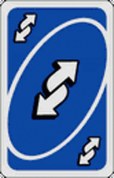 Two Opposite Arrows On Playing Card GIF