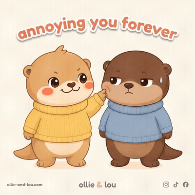Two Otters Standing Annoying You Forever GIF