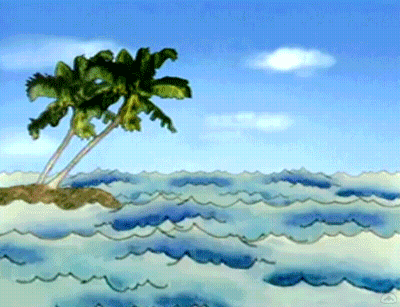 Two Palm Trees In The Ocean GIF