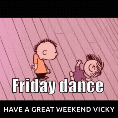 Two Peanuts Characters Dancing Friday Dance GIF