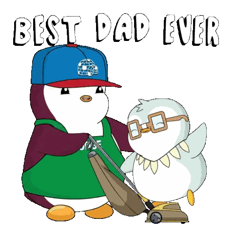 Two Penguins Best Dad Ever Sticker