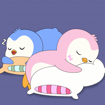 Two Penguins Dressed as Cowboys and Cowgirls Saying Pengu