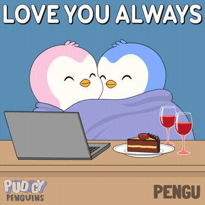 Two Penguins Hugging Love You Always GIF