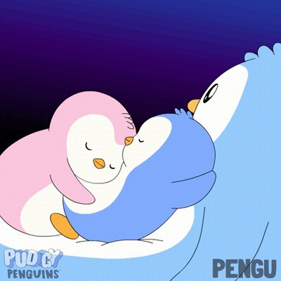Two Penguins Hugging Pengu GIF