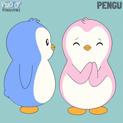 Two Penguins Kissing Pengu GIF