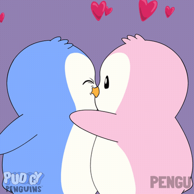 Two Penguins Kissing Pudgy Penguins