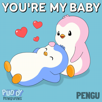 Two Penguins Laying You're My Baby