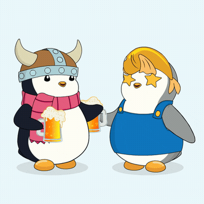 Two Penguins Next To Each Other GIF