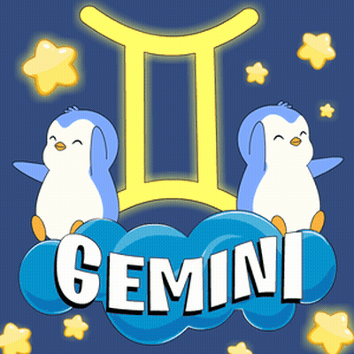 Two Penguins On Cloud Gemini GIF