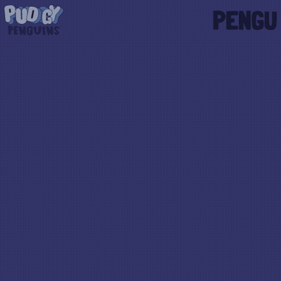 Two Penguins Standing In Front Of Heart With Word Pengu GIF