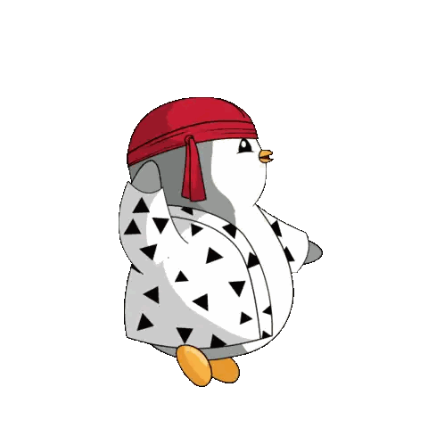 Two Penguins Standing Next To Each Other Sticker