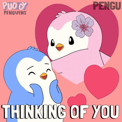 Two Penguins Thinking Of You GIF