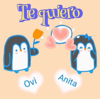 Two Penguins With Hearts Te Quiero GIF